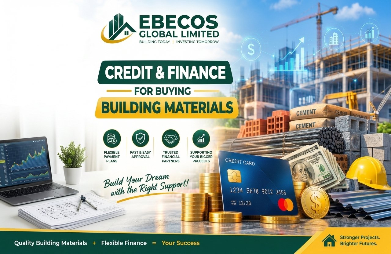 Credit and finance for buying building materials